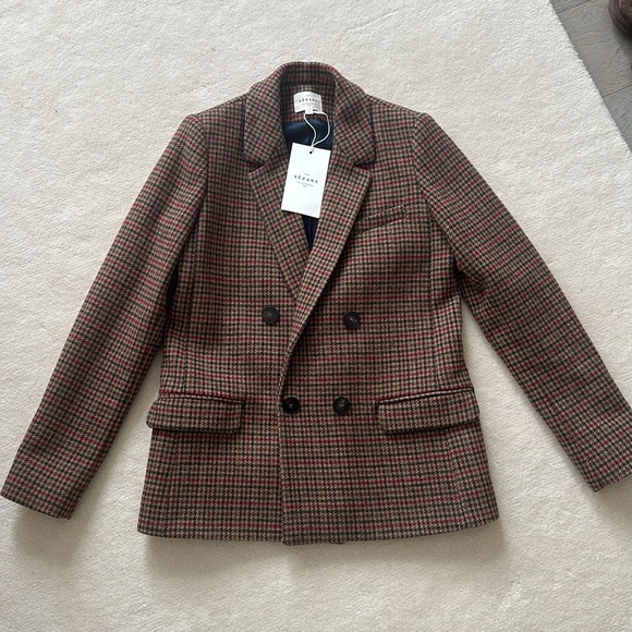 Sezane Christie Jacket Blazer in Houndstooth 34 or 2 NWT - Picture 2 of 5